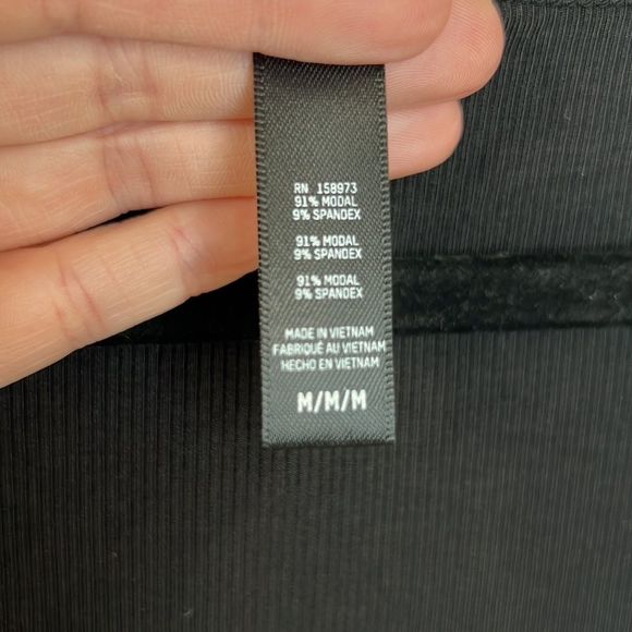 SKIMS SOFT LOUNGE LONG SLEEVE DRESS ONYX BLACK SIZE MEDIUM - Picture 10 of 12